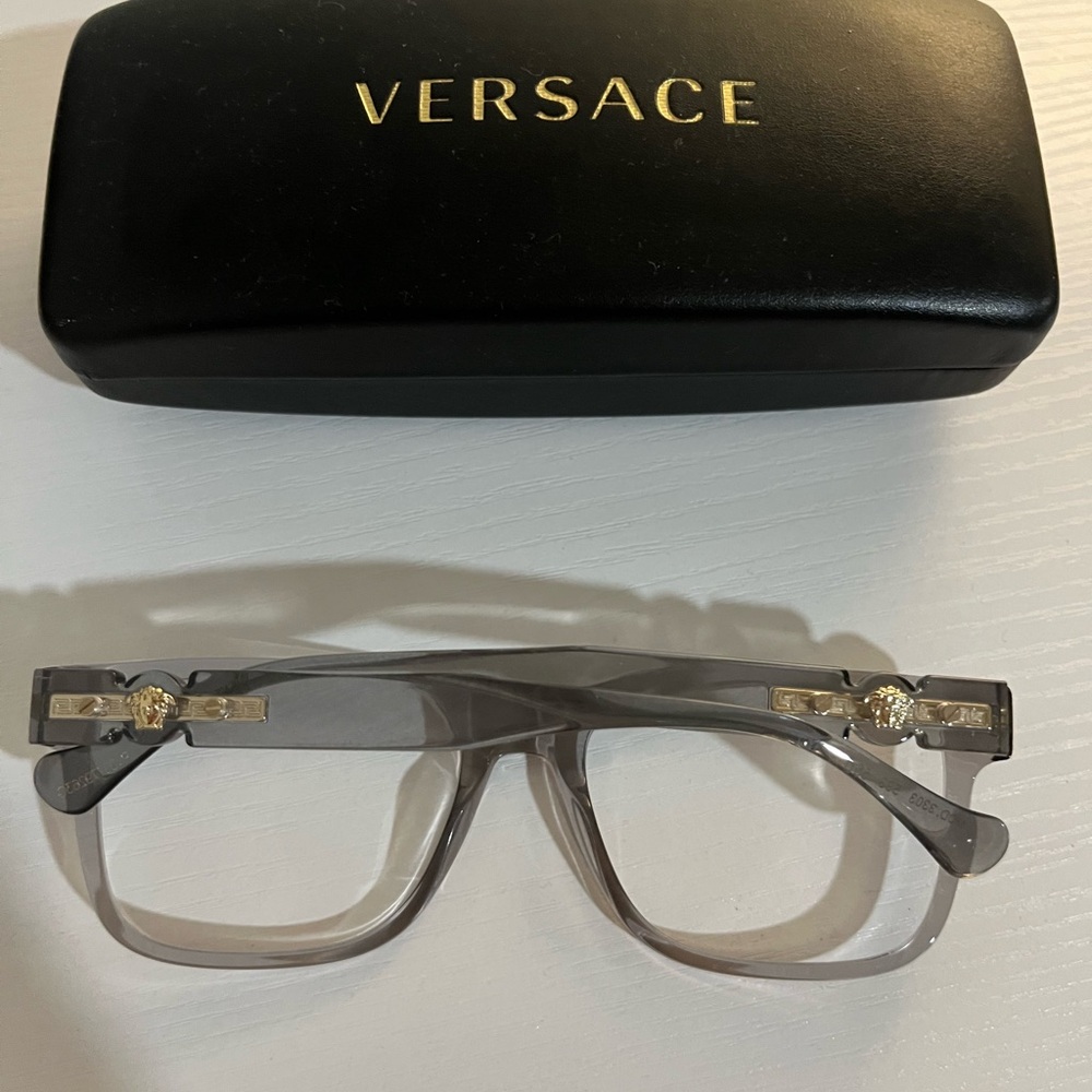Versace Transparent Gray Eyewear
